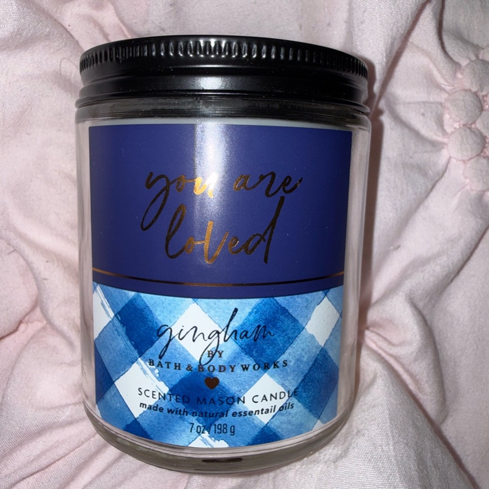 Bath & Body Works Blue Gingham Scented Candle